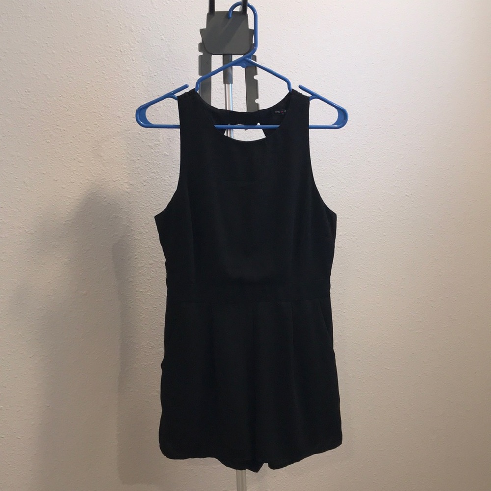 One Clothing Black Romper with Pockets